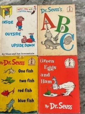 Vintage Children Dr. Seuss books - four